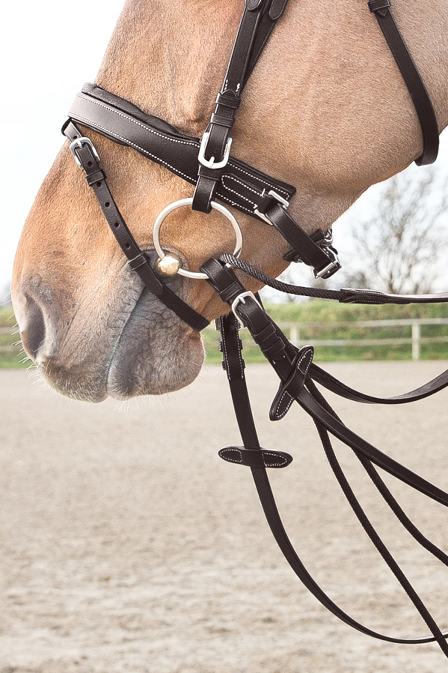 Horze Sparta Nylon/Leather Draw Reins - Image 7