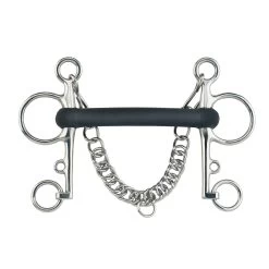 Pelham Mullen Mouth Vulcanic Rubber Rigid 18mm