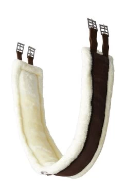 Horze Kyiv Neoprene Long Girth With Fixed Faux Fur