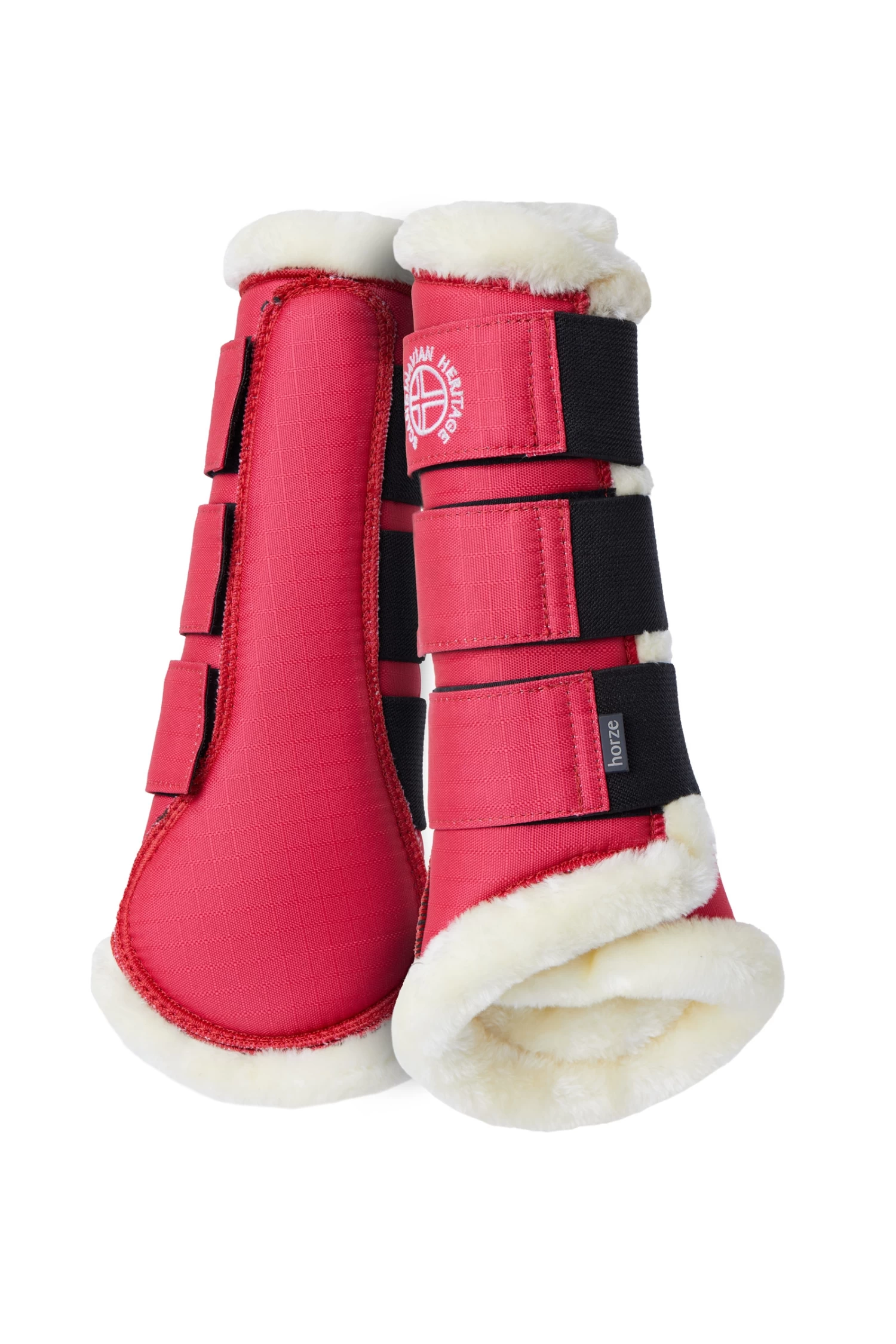 Horze Oslo Faux Fur Brushing Boots - Image 7