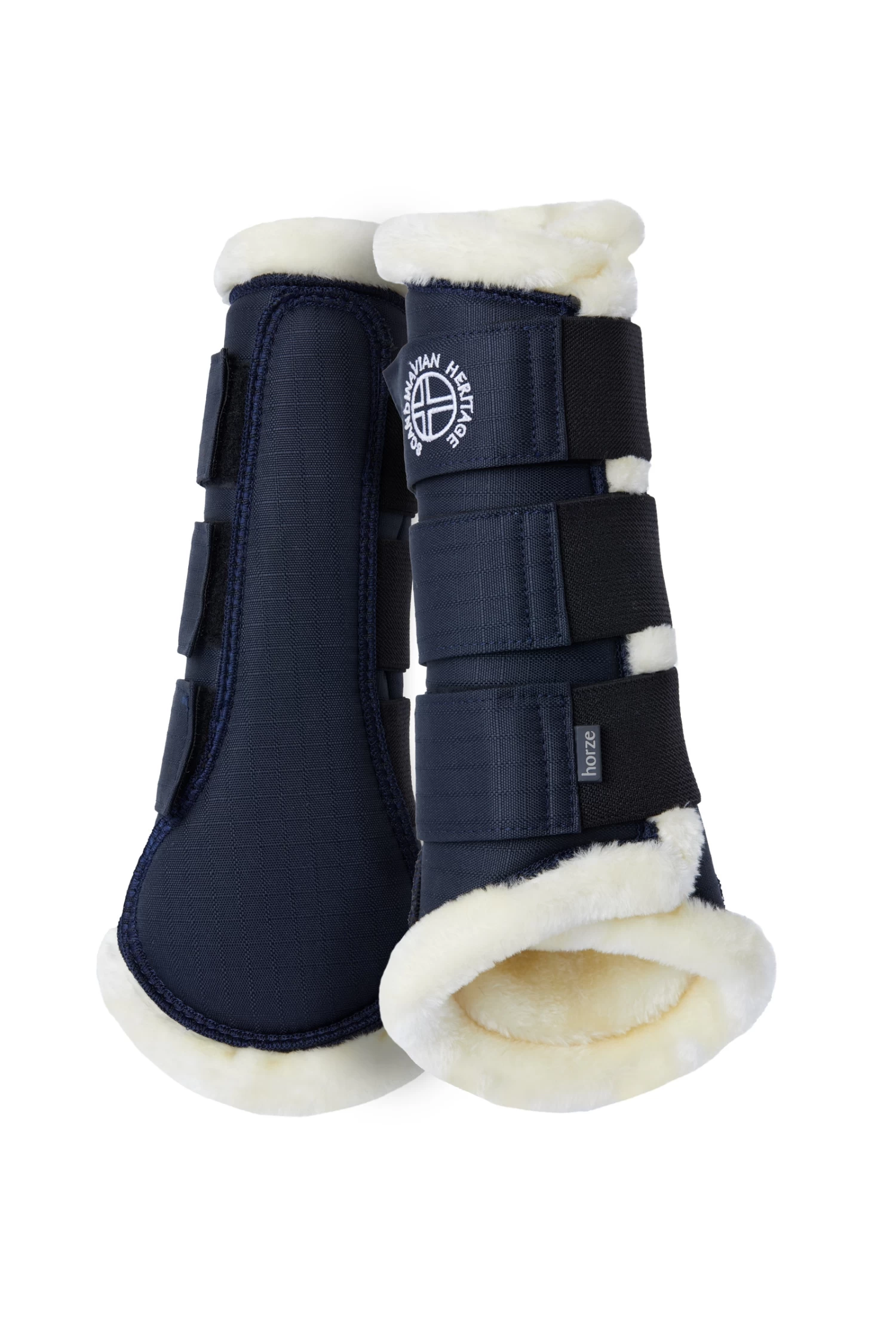 Horze Oslo Faux Fur Brushing Boots - Image 14