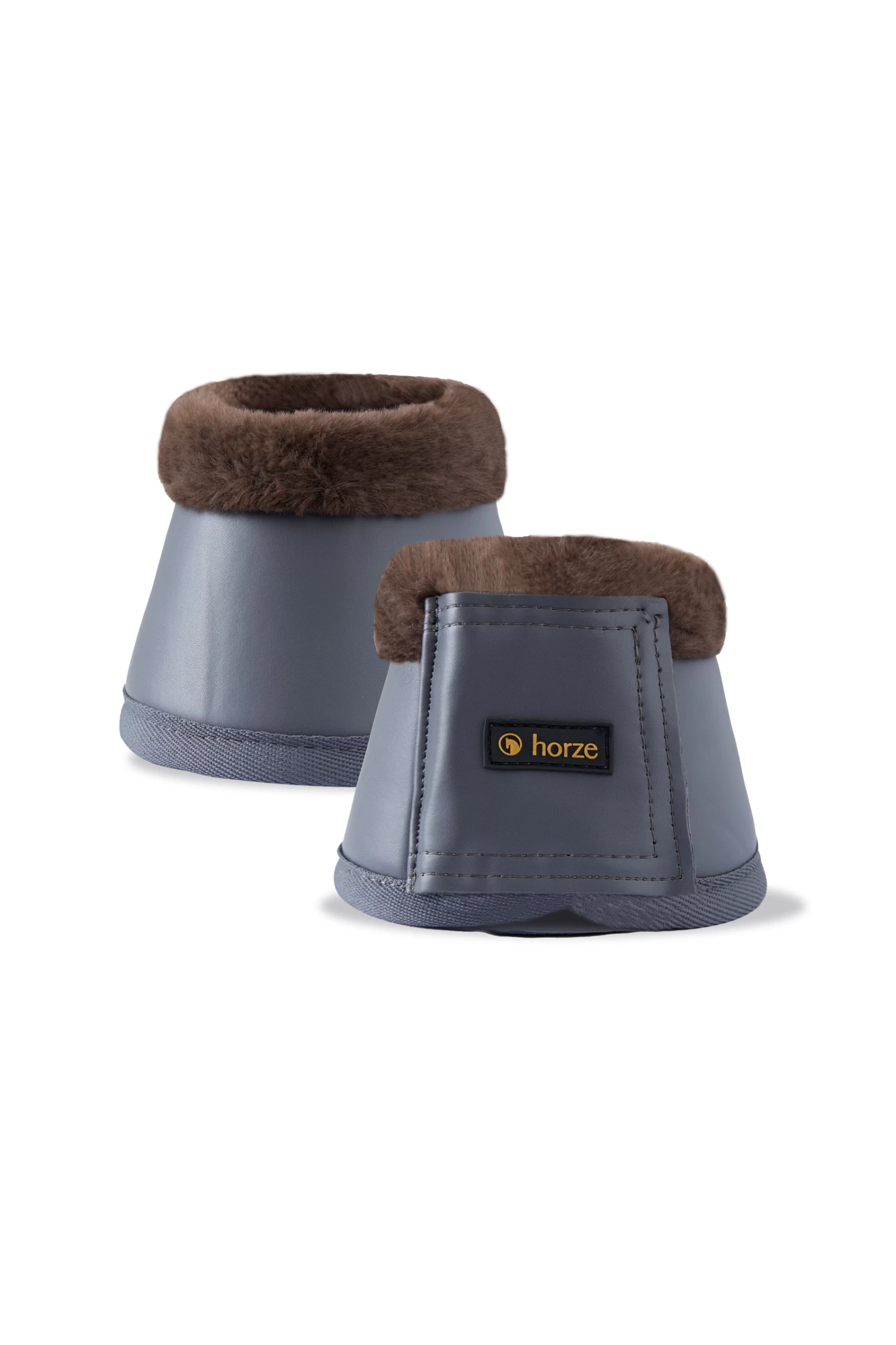 Horze Houston Bell Boots With Faux Fur Trim