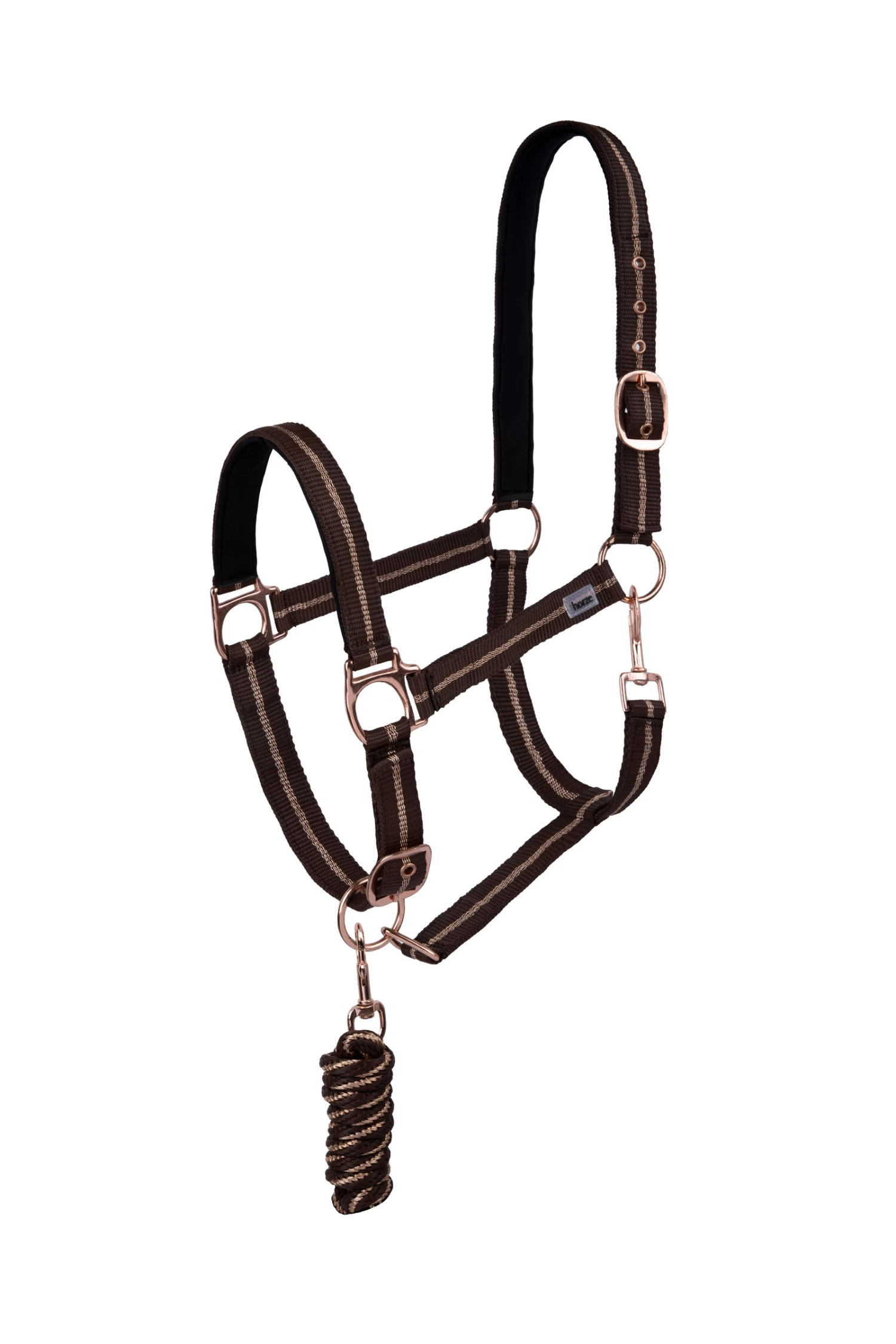 Horze Halter & Lead Set With Metallic Stripes