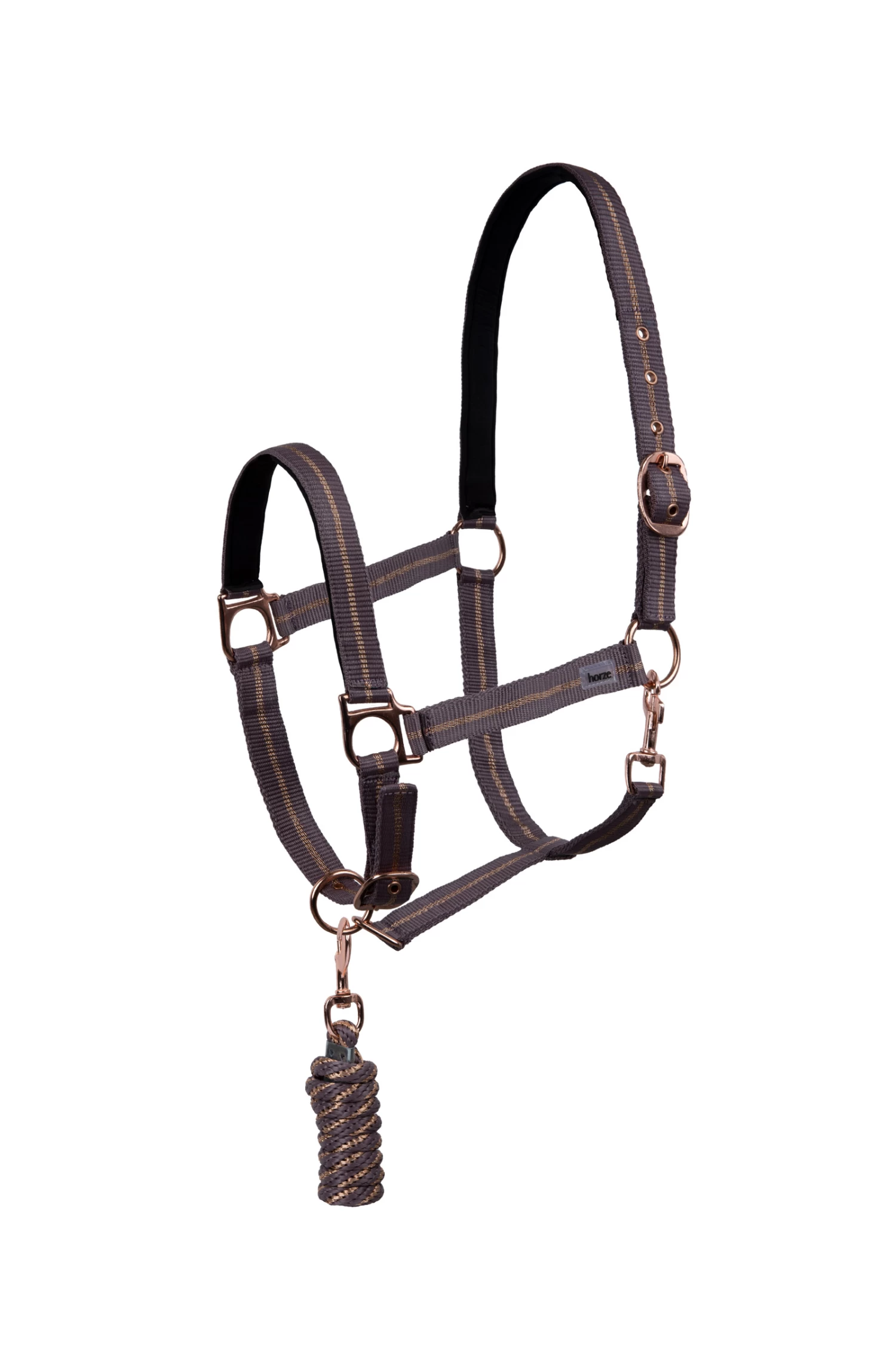 Horze Halter & Lead Set With Metallic Stripes - Image 5