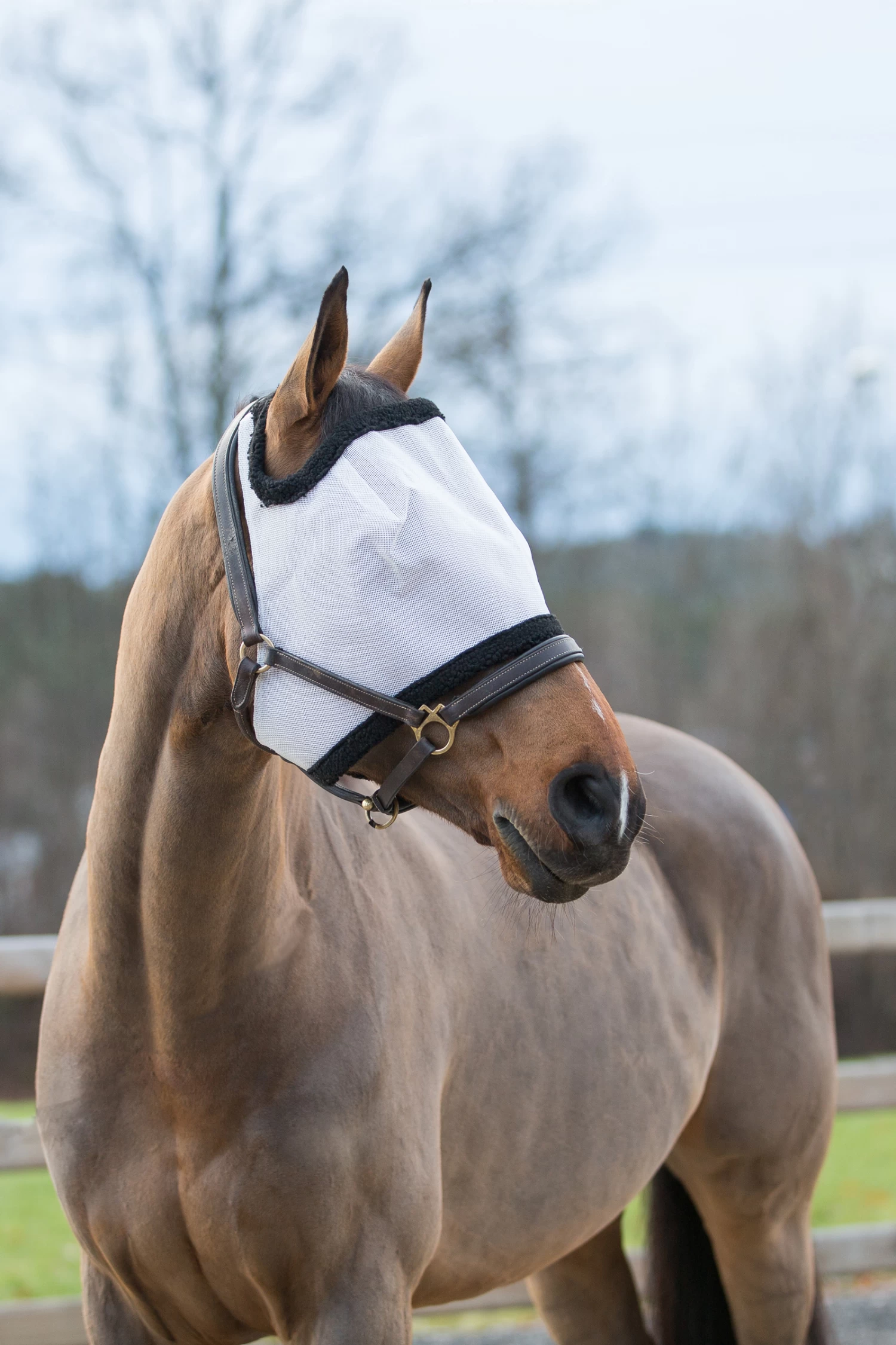 Horze Fly Mask With Mesh And Soft Pile - Image 2