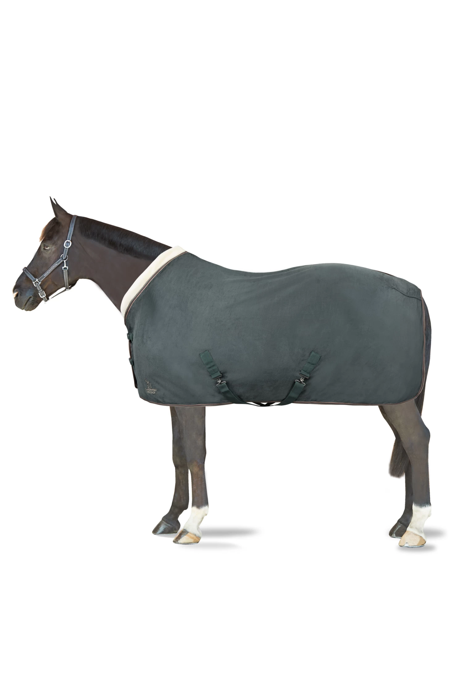 Horze Leigton Teens Collection Fleece Cooler Rug With Fur Collar