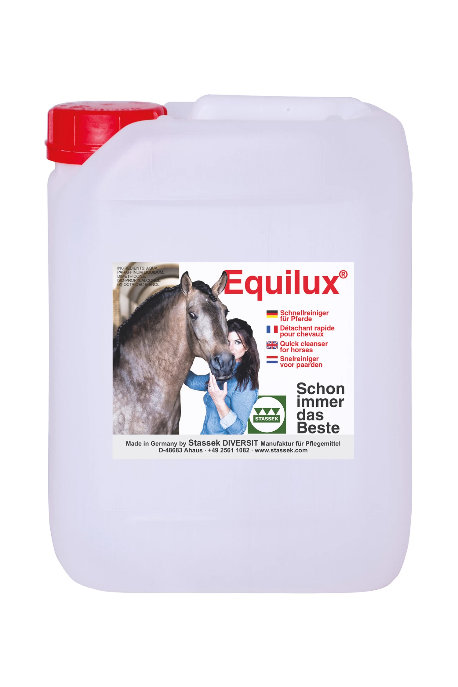 Stassek Equilux Quick Cleanser For Horses Canister, 2 Liters