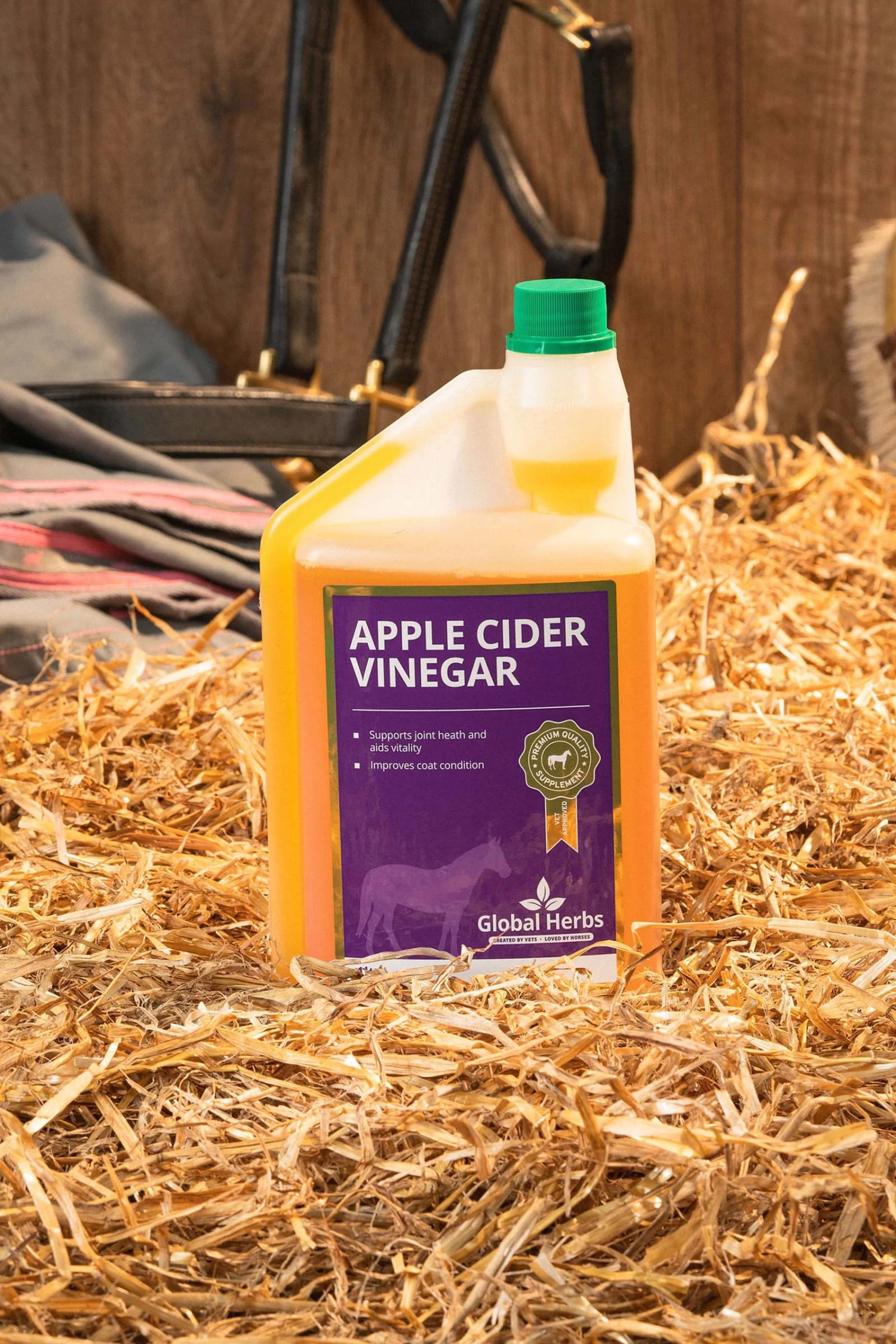 Global Herbs Apple Cider Vinegar 1Ltr. - Equine - Image 2
