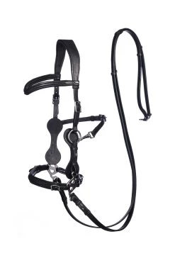 FRA Calli Hackamore Bridle (Syst.2) W/Jaw Straps, Scissors & Rein