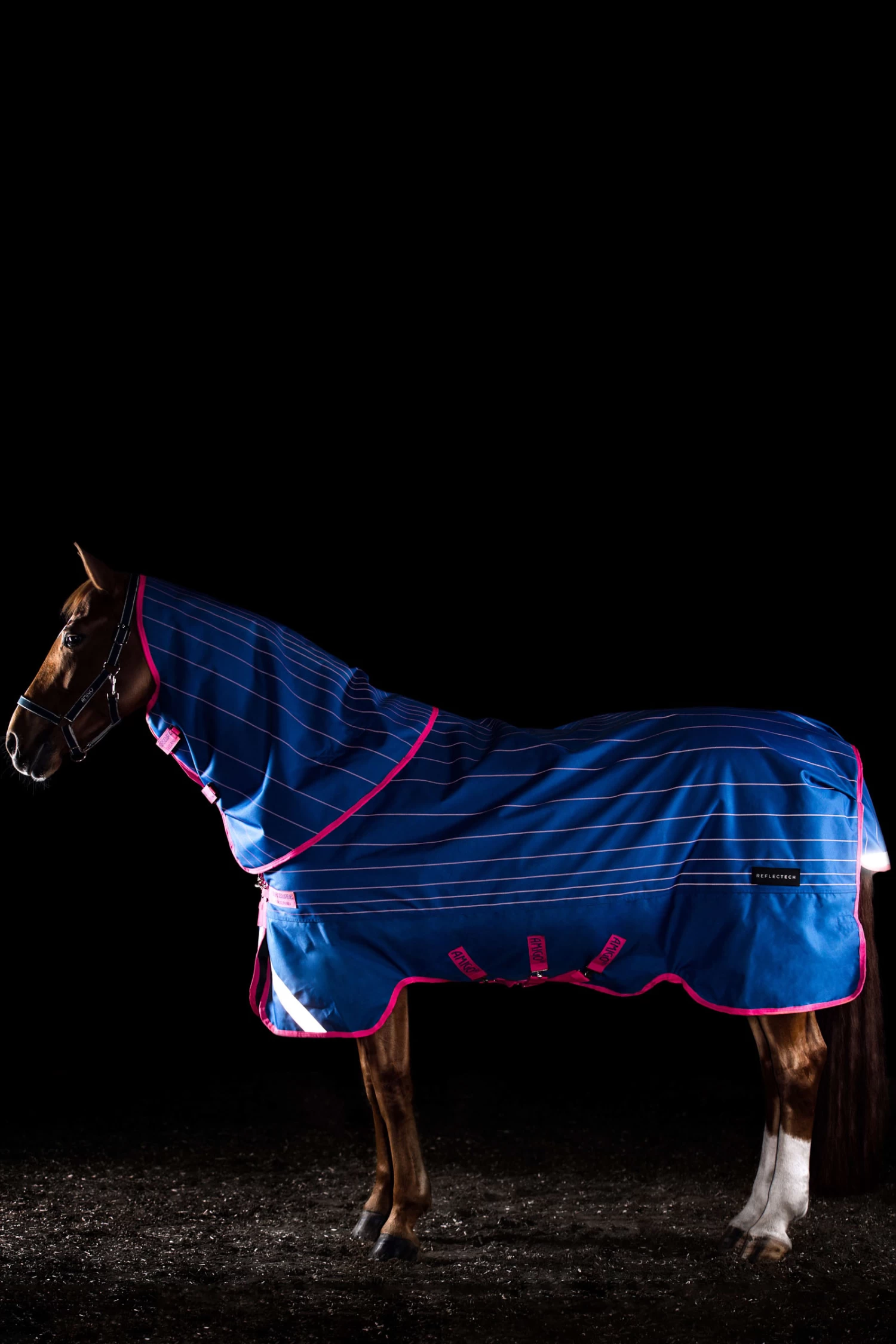 Horseware Amigo Bravo 12 Reflective Plus Turnout Rug With Detachable Neck, 250g - Image 5