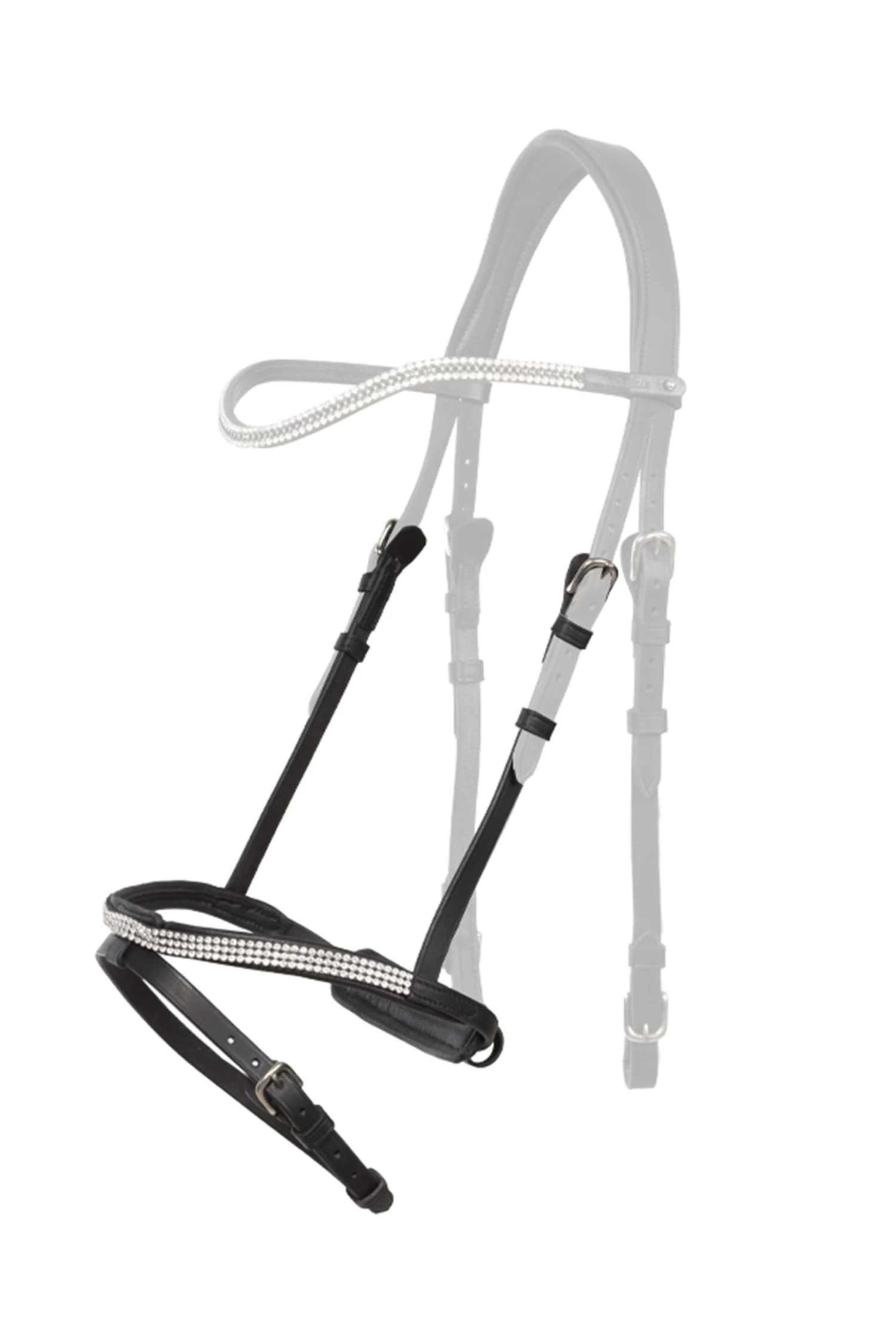 Kavalkade Hvítur English Noseband For Aradis Icelandic Bridle - Image 2