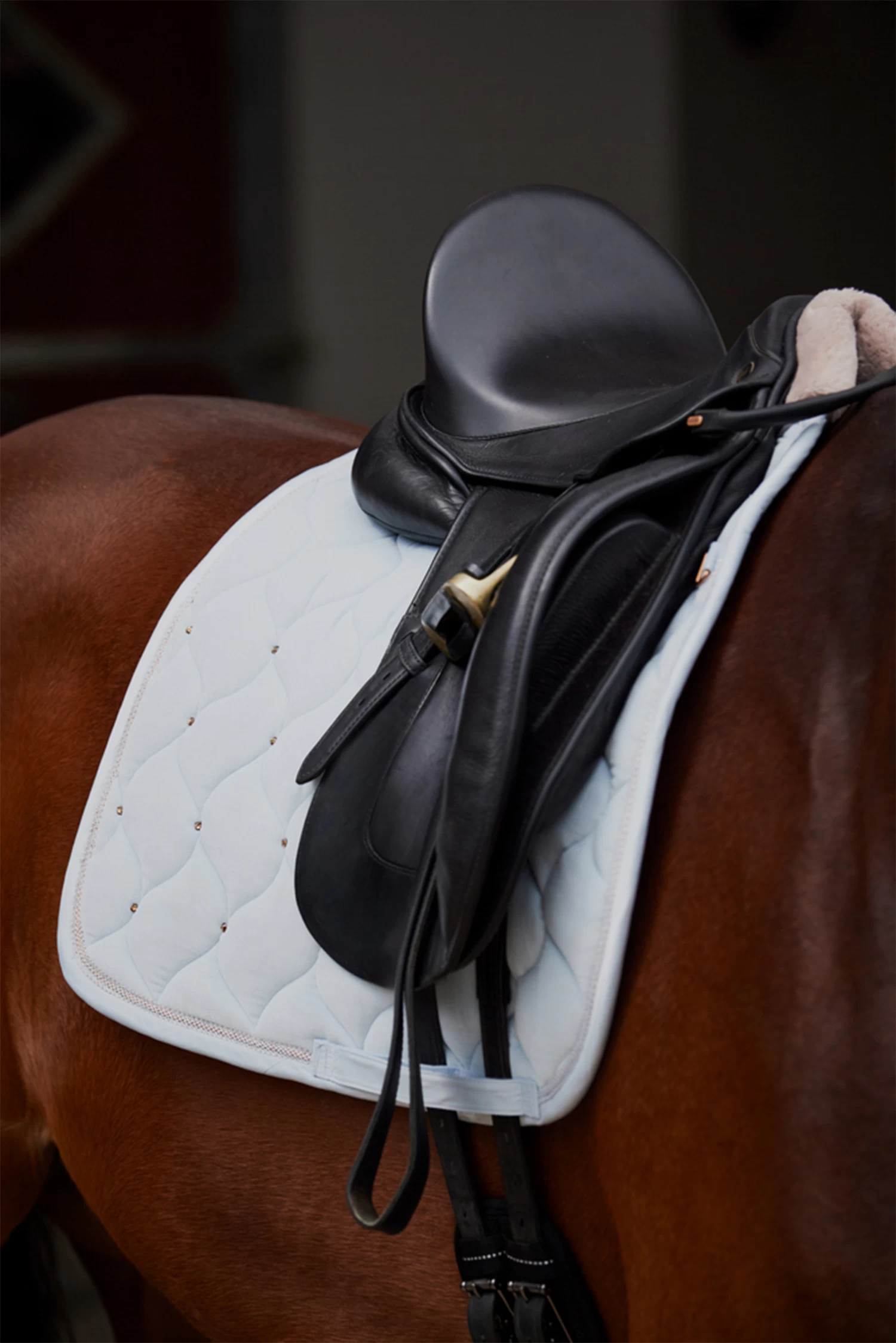 Eskadron Platinum 23 Velvet Crystal Dressage Saddle Pad - Image 4